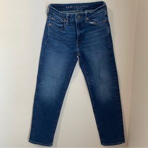 American Eagle Outfitters Men's Dark Blue Slim Straight Jeans 28x28